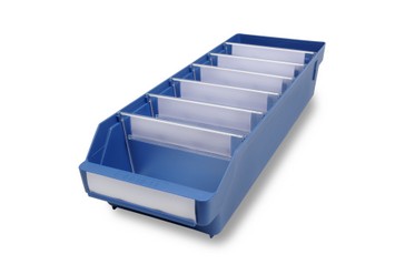 Stemo Lagerbox 50x9x11cm Box Kiste Stapelkiste Sortierkiste Sortierbox blau 